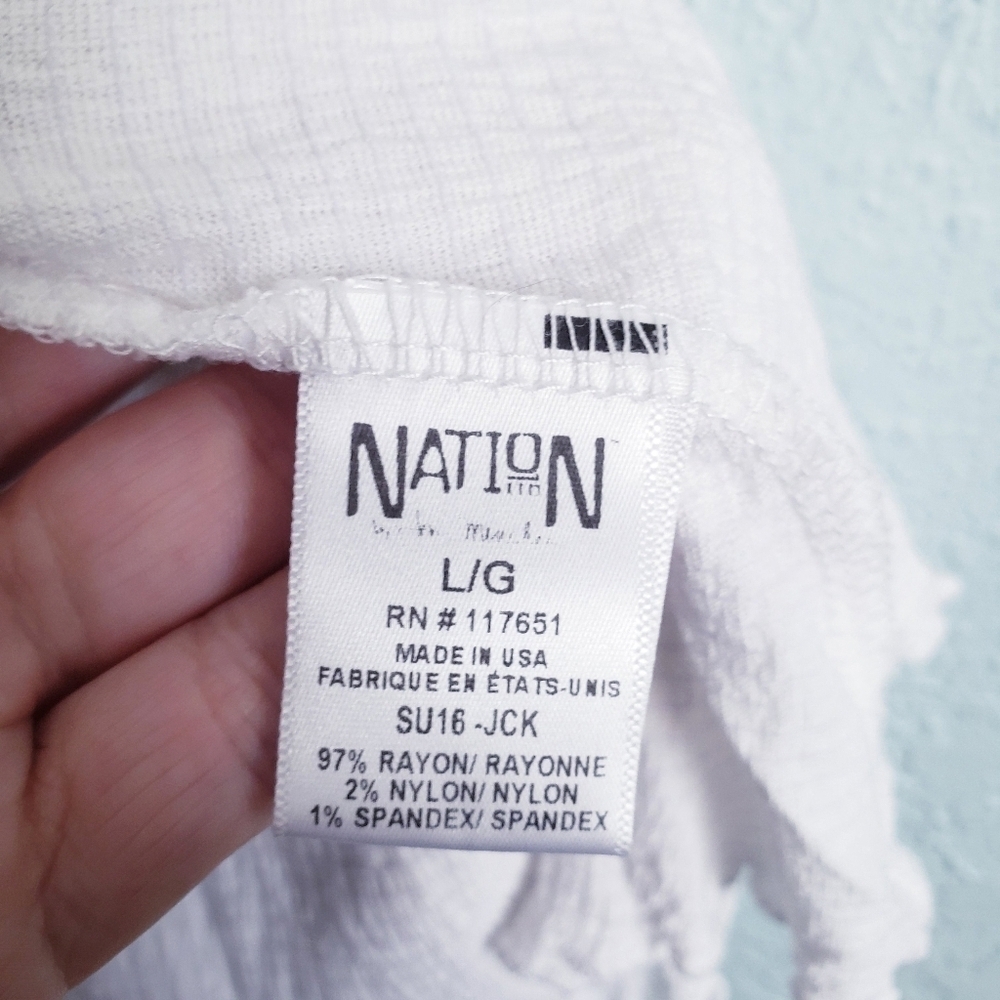 Nation LTF White Textured Off Shoulder Top - Picture 6 of 7
